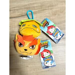 Yo-kai Watch Noko and Blazion Wibble Wobble Plush Yokai Anime Stackable Keychain
